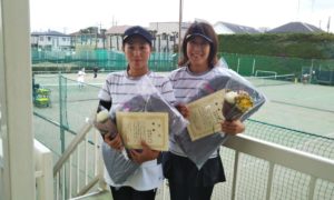 第1476回　関町ローンテニスクラブ　女子ダブルス優勝:高岡・望月ペア