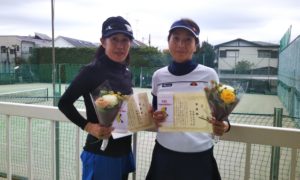 第1477回　関町ローンテニスクラブ　女子ダブルス準優勝:西村・高野ペア