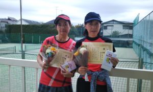 第1477回　関町ローンテニスクラブ　女子ダブルス優勝:伊沢・磯田ペア