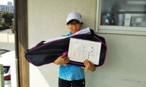 第42回　関町ローンテニスクラブ　小学生10歳以下優勝:山田 悠乃選手