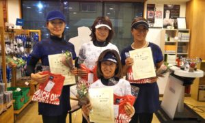第1482回　緑ヶ丘テニスガーデン　女子チーム戦準優勝:テニスボール４姉妹　チーム