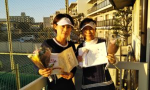第1484回　関町ローンテニスクラブ　女子ダブルス優勝:白石・河畑ペア