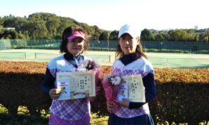 第1487回　百草テニスガーデン　女子ダブルス準優勝:長谷川・桑野ペア