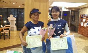 第1490回　緑ヶ丘テニスガーデン　女子ダブルス優勝:大原・和田ペア