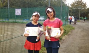 第1475回　桜田倶楽部　女子ダブルス準優勝:栗林・橘ペア