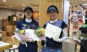 第1497回　緑ヶ丘テニスガーデン　女子ダブルス優勝:湯浅・古澤ペア