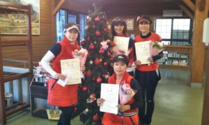 第1502回　富士見台テニスクラブ　女子チーム戦優勝:河畑・原田・松本・髙橋チーム
