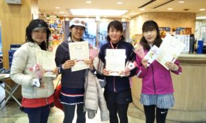 第1508回　緑ヶ丘テニスガーデン　女子チーム戦準優勝:永井・吉岡・村井・水谷チーム