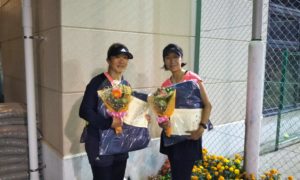 第1609回　緑ヶ丘テニスガーデン　女子ダブルス優勝:高津・町田ペア