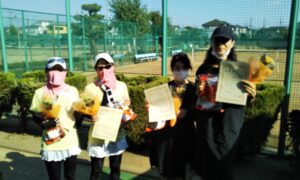 第1749回　新座ローンテニスクラブ　女子チーム戦準優勝:『コスモ女子』