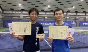 第263回　MTSテニスアリーナ三鷹　ナイター男子ダブルス優勝:佐藤・島田ペア