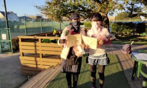 第13回　善福寺公園テニスクラブ　女子ダブルス準優勝:吉井・山田ペア