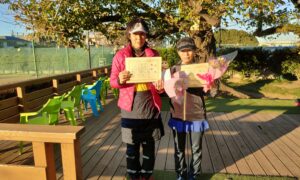 第14回　善福寺公園テニスクラブ　女子ダブルス優勝:南・中峯ペア