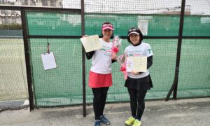 第1778回　桜台テニスクラブ　女子ダブルス準優勝:町田・三橋ペア