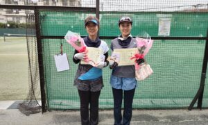 第1779回　桜台テニスクラブ　女子ダブルス優勝:澤部・飯島ペア