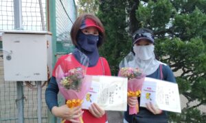 第1782回　関町ローンテニスクラブ　女子ダブルス準優勝:村上・加藤ペア