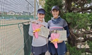 第1783回　関町ローンテニスクラブ　女子ダブルス優勝:江田・堀河ペア