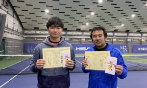 第275回　MTSテニスアリーナ三鷹　ナイター男子ダブルス優勝:貫井・高見ペア