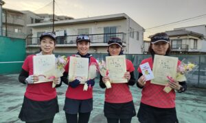 第1808回　桜台テニスクラブ　女子チーム戦準優勝:『ＴＯＰＳ』