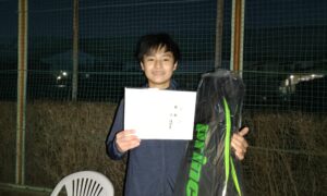 第38回　関町ローンテニスクラブ　中学生男子優勝:並 遥瑠貴選手