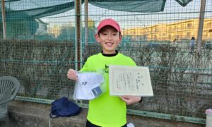 第53回　関町ローンテニスクラブ　小学生男子12歳以下準優勝:菅沼 悠哉選手