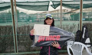 第53回　関町ローンテニスクラブ　小学生女子12歳以下優勝:貞松 萌愛奈選手