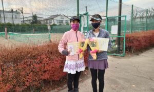 第17回　善福寺公園テニスクラブ　女子ダブルス優勝:西村・鈴木ペア