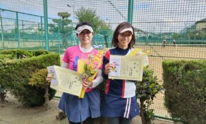 第1763回　新座ローンテニスクラブ　女子ダブルス優勝:竹之内・小比賀ペア