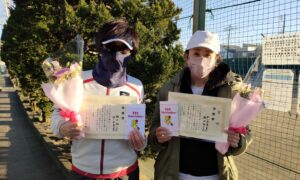 第1824回　関町ローンテニスクラブ　女子ダブルス準優勝:織田・針ヶ谷ペア