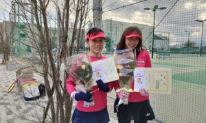 第1830回　南町田インターナショナルテニスカレッジ　女子ダブルス優勝:石井・吉田ペア
