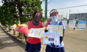 第1847回　関町ローンテニスクラブ　女子ダブルス優勝:磯田・二木ペア