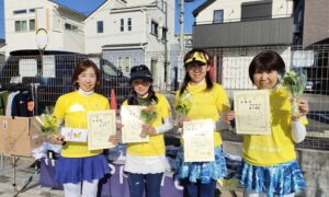 第1851回　南町田インターナショナルテニスカレッジ　女子チーム戦準優勝:『すきかちーず』