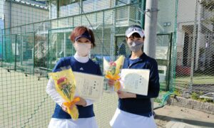 第1864回　南町田インターナショナルテニスカレッジ　女子ダブルス準優勝:吉良・口井ペア