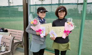 第1874回　東宝調布テニスパーク　女子ダブルス優勝:小川・黒田ペア