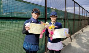 第1879回　桜台テニスクラブ　女子ダブルス優勝:坂本・小沼ペア