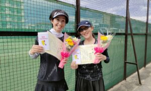 第1880回　桜台テニスクラブ　女子ダブルス優勝:青田・白石ペア