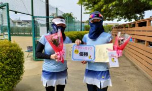 第1882回　善福寺公園テニスクラブ　女子ダブルス優勝:大東・津山ペア