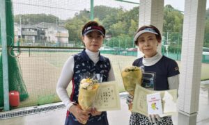 第1906回　百草テニスガーデン 　女子ダブルス準優勝:高頭・村林ペア