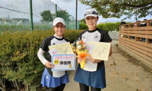 第1953回　善福寺公園テニスクラブ　女子ダブルス準優勝:中澤・三浦ペア