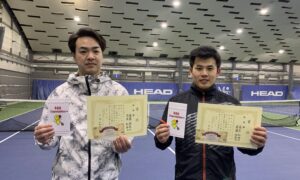 第277回　MTSテニスアリーナ三鷹　ナイター男子ダブルス準優勝:遠藤・高原ペア