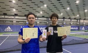 第282回　MTSテニスアリーナ三鷹　ナイター男子ダブルス準優勝:佐藤・中田ペア
