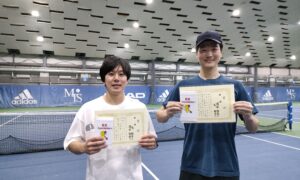 第284回　MTSテニスアリーナ三鷹　ナイター男子ダブルス優勝:戎・増田ペア