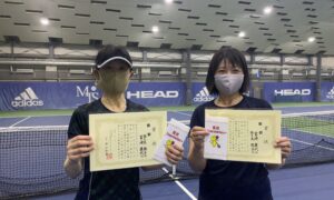第286回　MTSテニスアリーナ三鷹　ナイター女子ダブルス優勝:佐々木・宮﨑ペア