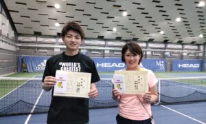 第287回　MTSテニスアリーナ三鷹　ナイターミックスダブルス準優勝:清野・丹野ペア