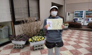 第7回　緑ヶ丘テニスガーデン　女子シングルス準優勝:江澤 知帆選手