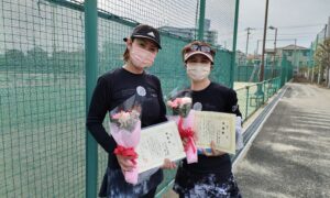 第1858回　東宝調布テニスパーク 　女子ダブルス準優勝:片居木・江上ペア