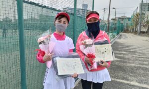 第1858回　東宝調布テニスパーク 　女子ダブルス優勝:伊東・奥村ペア
