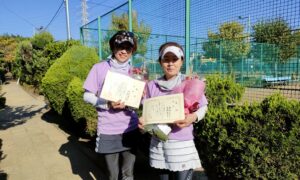 第1963回　新座ローンテニスクラブ　女子ダブルス優勝:菅原・渡部ペア