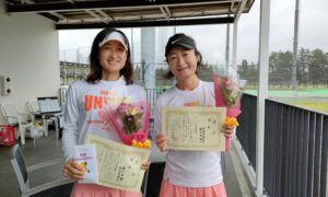 第1975回　東宝調布テニスパーク　女子ダブルス優勝:藤本・佐光ペア