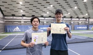第280回　MTSテニスアリーナ三鷹　ナイター男子ダブルス準優勝:戎・増田ペア